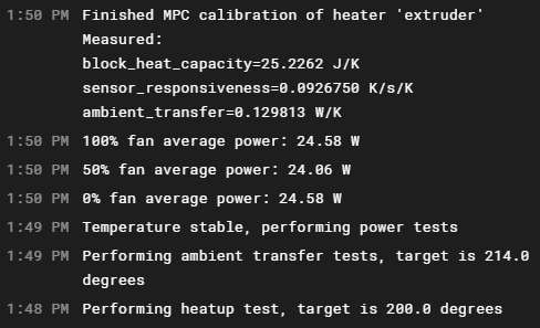 Calibration Parameter Output